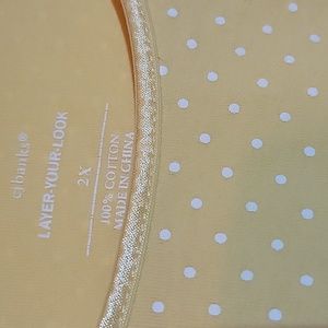 Cj Banks yellow polka dot tank 2X